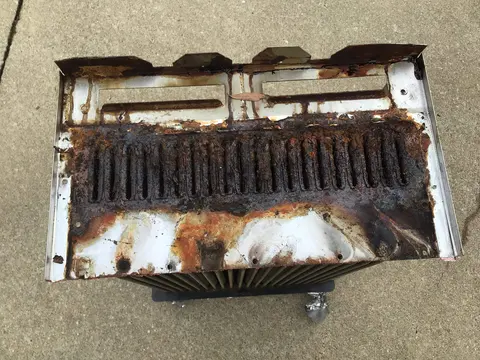 Badly corroded HVAC component removed from service